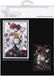 Thea Gouverneur - Borduurpakket met telpatroon - 785.05 - Voorgesorteerde DMC Garens - Stilleven met bloemen in een glazen vaas. Jan Davidsz. de Heem. 1650 - 1683 - Zwart Aida 7 kruisjes/cm- 72 cm x 49 cm - DIY Kit