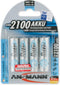 Ansmann MAX-E - AA Accu 2100mAh NiMH - Zilver (2 stuks)