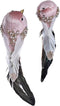 Kerstversiering DKD Home Decor Polyester Fågel (25 x 8 x 8 cm) (2 Stuks)