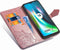 Hoesje Met Pasjeshouder Geschikt voor Motorola Moto G9 Play / Moto E7 Plus - Mandala Bookcase - Roze