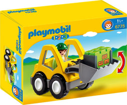 PLAYMOBIL 1.2.3 Graafmachine met werkman - 6775