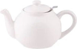 Plint Retro Theepot – 0,9 Liter inhoud – Inclusief Theezeef – Wit