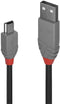 Lindy Anthra Line - USB 2.0 kabel - 50cm - Grijs Zwart
