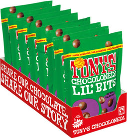 Tony's Chocolonely Lil’Bits Melk Hazelnoot Chocolade Tony Chocolonely mini Melk Hazelnoot Chocola Koekjes 8 x 120g