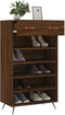 vidaXL - Schoenenkast - 60x35x105 - cm - bewerkt - hout - bruin - eikenkleur