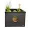 HOZELOCK - Outdoor Aquarium Terrasvijver - L95 X B95 X H70 cm - donkergrijs kunststof met rietstructuur