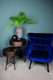 PTMD Kian Fauteuil - H98 x Ø83 cm - Velvet - Blauw