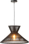 J-Line hanglamp Lagen - hout - zwart - small