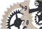 Muurklok DKD Home Decor Natuurlijk Zwart MDF Versnellingen (70 x 4 x 45 cm)