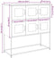 vidaXL - Dressoir - 100,5x39x107 - cm - koudgewalst - staal - mosterdgeel