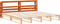 vidaXL - Hoofdbord - met - schappen - 200 - cm - massief - grenenhout - wasbruin
