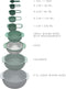Joseph Joseph Editions Sage Nest 9 Plus - Mengkommen set - Vaatwasser veilig - Grijs / Groen (9 stuks)
