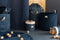 Nobodinoz Bamboo toy bag large Gold Bubble/Night blue - Opbergmand - Opberger