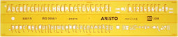Aristo lettersjabloon - afmetingen 180x40mm - letterhoogte 5mm - H-profiel - oranje transparant - AR-5301/5