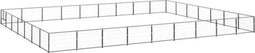 vidaXL - Hondenkennel - 63 - m² - staal - zwart