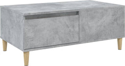 vidaXL - Salontafel - 90x50x36,5 - cm - bewerkt - hout - betongrijs