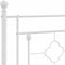 vidaXL - Hoofdbord - 75 - cm - metaal - wit