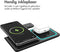 iMoshion 3 in 1 Draadloze Oplader - Opvouwbare Wireless Charger 15 W - Geschikt voor Smartphones en Earbuds met Draadloze Oplaadfunctie - Alleen geschikt voor Apple Watch - Zwart