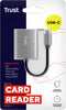 Trust 24136 - USB-C Kaartlezer - 104 MB/s overdrachtssnelheid - Aluminium