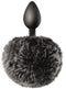 Sweet Caress - Buttplug met Ponpon - Zwart - 3cm Diameter