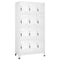 Industriële Lockerkast met 12 Compartimenten – Staal – 90x45x180 cm – Grijs