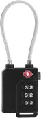 Somstyle TSA Cijferslot 3 Cijferig - 2 Stuks - Koffer slot - Bagageslot - Hangslot - Kabelslot - Backpackslot - Reisslot - Zwart