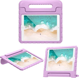 Accezz iPad 8/7/9 (2020/2019/2021) - Kidsproof Backcover - Schokabsorberend foam met handvat - Paars