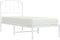 vidaXL - Bedframe - met - hoofdbord - zonder - matras - metaal - wit - 75x190 - cm