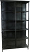 PTMD Vitrinekast Elina Glas Zwart Iron Frame 2-Deurs