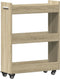 vidaXL - Kast - met - wieltjes - 60x22x79 - bewerkt - hout - sonoma - eikenkleurig