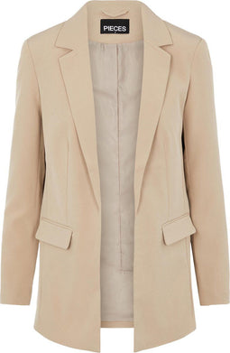 Pieces PCBOSSY LS LOOSE BLAZER NOOS - Dames Blazer - Loose Fit - Beige