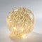 House of Seasons Deco Bal met LED Verlichting - H20 x Ø20 cm - Glas - Wit