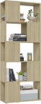vidaXL-Boekenkast/kamerscherm-60x24x155-cm-sonoma-eikenkleurig
