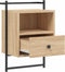 vidaXL - Nachtkastjes - 2 - st - wandgemonteerd - 40x30x61 - cm - hout - sonoma - eiken
