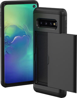 imoshion Hoesje Geschikt voor Samsung Galaxy S10 Hoesje - Ruimte voor 2 pasjes - imoshion Backcover met pasjeshouder - Zwart