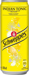 Schweppes Indian Tonic frisdrank, blikje van 33 cl, pak van 24 stuks