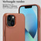 Accezz MagSafe Leather Backcover iPhone 13 - Echt leer - Verhoogde randen - Bruin