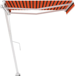 vidaXL - Luifel - vrijstaand - automatisch - 350x250 - cm - oranje - en - bruin