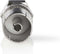 Nedis Satelliet- en Antenne-Adapter - F-Male - IEC (Coax) Female - Vernikkeld - 75 Ohm - Recht - Metaal - Zilver - 1 Stuks - Doos