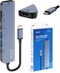 Savio AK-82 - USB Type-C Hub - 7 poorten 5000 Mbit/s 4K Ultra HD 30 Hz - Zwart