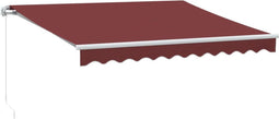 vidaXL - Luifel - handmatig - uittrekbaar - 300x250 - cm - bordeauxrood