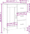 vidaXL - Dressoir - 69,5x34x90 - cm - bewerkt - hout - gerookt - eikenkleurig