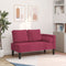 vidaXL - Chaise - longue - met - kussens - fluweel - wijnrood