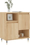 vidaXL - Dressoir - 60x35x70 - cm - bewerkt - hout - sonoma - eikenkleurig