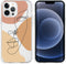 iMoshion Hoesje Geschikt voor iPhone 13 Pro Hoesje Siliconen - iMoshion Design hoesje - Transparant / Line Art Color Face