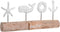 Decoratieve figuren DKD Home Decor Verouderde afwerking Bruin Wit Hars Mangohout Walvis (57 x 10 x 28 cm)
