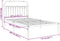 vidaXL - Bedframe - met - hoofdbord - metaal - wit - 107x203 - cm