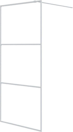 vidaXL - Inloopdouchewand - 90x195 - cm - transparant - ESG-glas - wit
