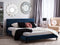 FITOU - Tweepersoonsbed - Donkerblauw - 160 x 200 cm - Fluweel