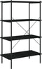 vidaXL - Opbergrek - 4-laags - 80x40x130 - cm - zwart